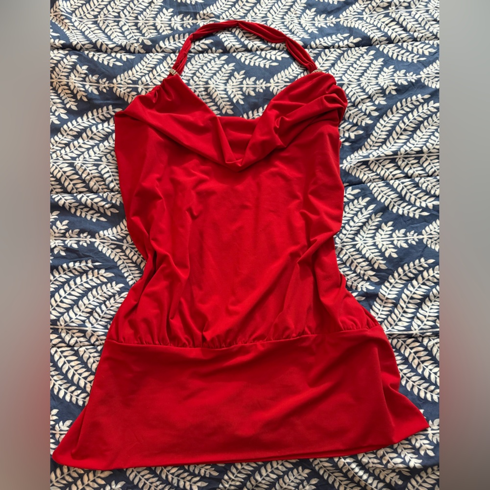 Torrid Red Halter Top Blouse (Blouse Only)